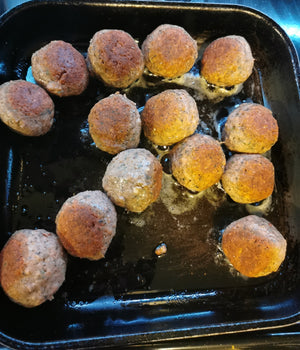 Vegan Homemade Italian Meatballs (using Beyond Meat Ground)
